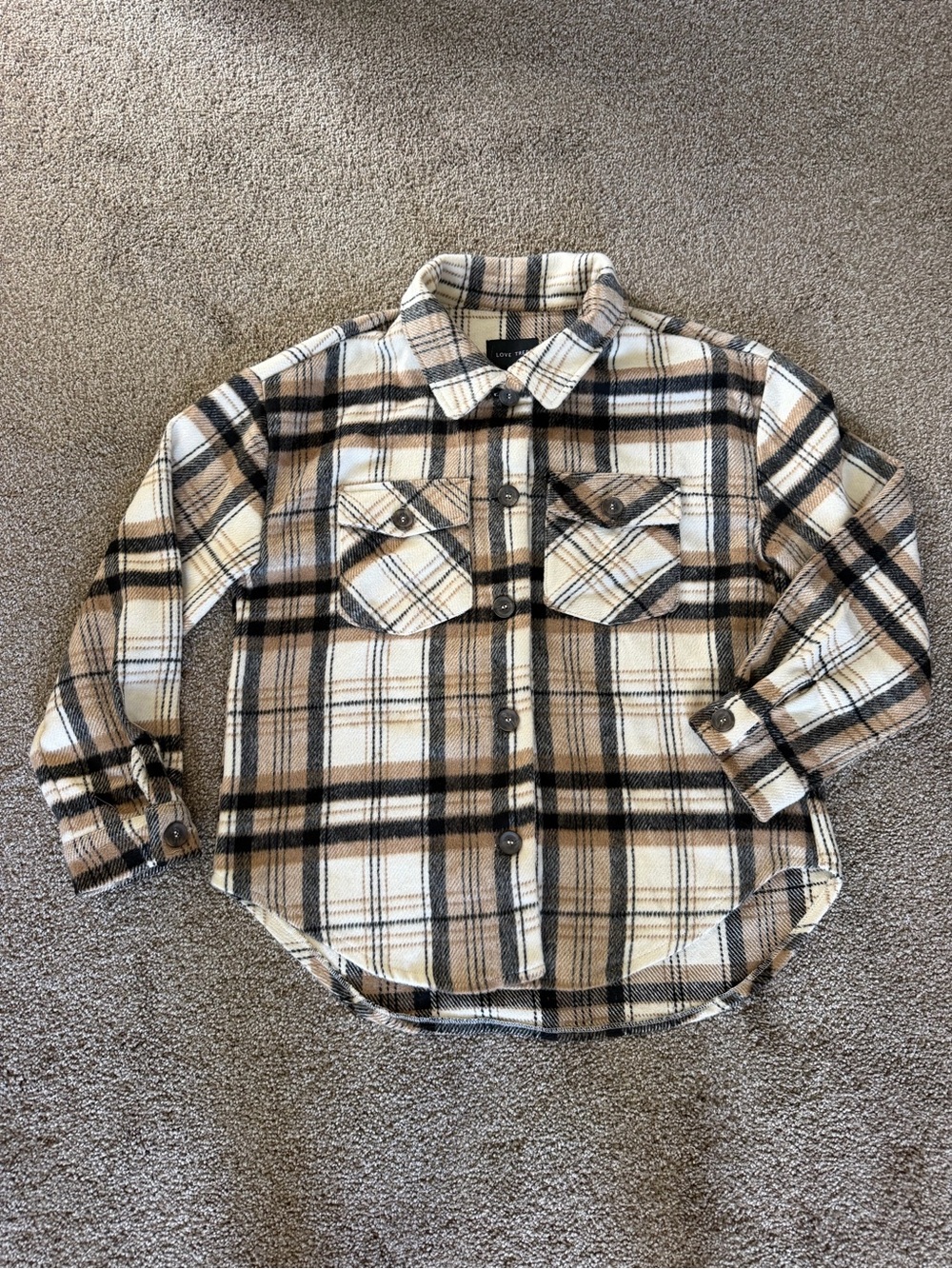 Love Tree Oversized Plaid Shacket - Picture 2 of 8